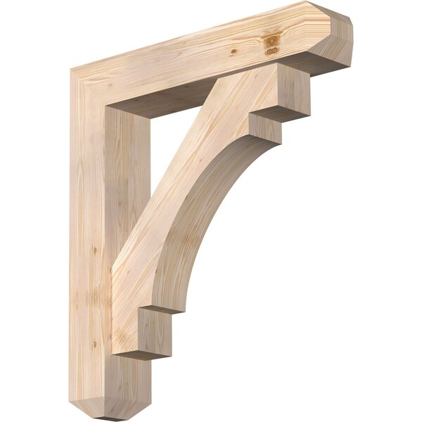 Ekena Millwork Merced Craftsman Smooth Bracket w/ Offset Brace, Douglas Fir, 7 1/2"W x 36"D x 40"H BKT0806X36X40MRC04SDF - main
